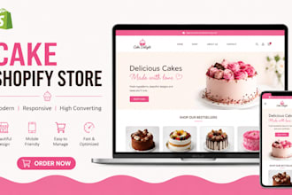 cake shopify store cookies website pastry store