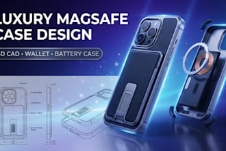 luxury magsafe wallet phone cases design, phone case with battery concept design