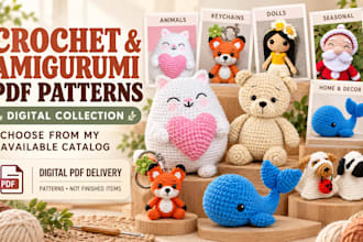 provide crochet and amigurumi PDF patterns from my pattern collection