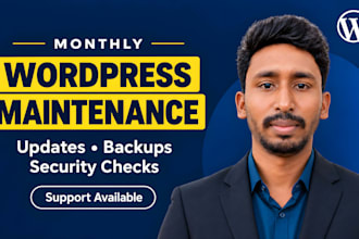 provide monthly wordpress maintenance and support