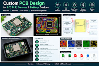 design custom low power pcb for iot, ble, sensors and battery devices