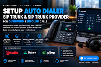 setup auto dailer sip trunk and sip trunk provider for outbound and inbound call