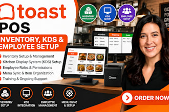 set up toast pos inventory, kds and employee permissions