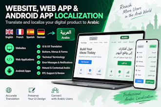 translate your website, web app, or android app into arabic