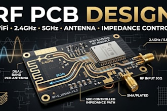 design rf pcb with wifi, antenna, 2 4ghz 5ghz and impedance control