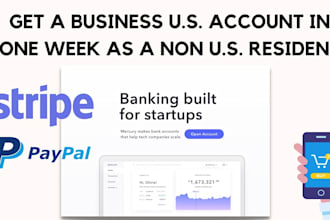 set up business bank account mercury payoneer wise stripe paypal novo bank