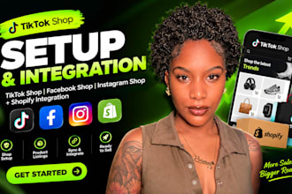 set up tiktok shop tik tok facebook shop instagram shop and shopify integration