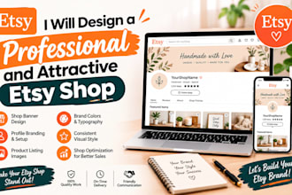 design a professional and attractive etsy shop