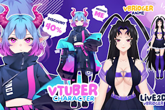 design live2d vbridger, anime live2d vtuber model, vtuber rigging, rig vbridger