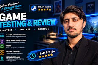 test and review your game on any platforms