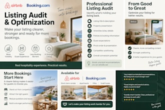 audit optimize airbnb and booking com listing