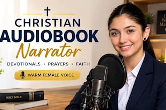 narrate your christian devotional audiobook with a warm female voice