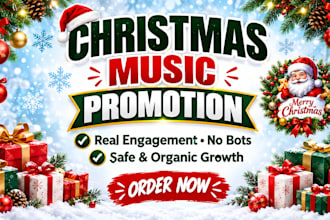 do organic christmas music promotion, spotify promo to real audience