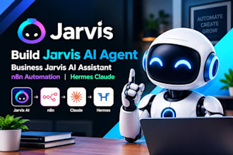 build jarvis ai agent, business jarvis ai assistant,n8n automation hermes claude
