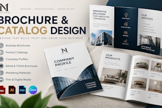 design a professional brochure, catalog and company profile
