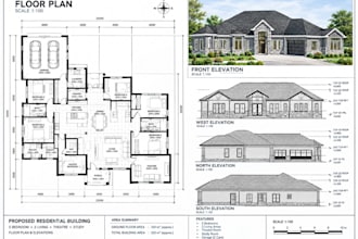 draw city permit adu, garage conversion, mep floor plan and hvac plans
