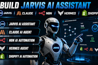 build jarvis ai assistant jarvis ai agent claude n8n automation hermes shopify