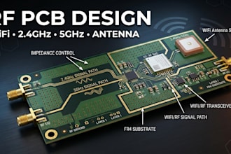 design rf pcb with wifi, antenna, impedance control, 2 4ghz and 5ghz