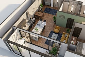 design your interior space, concept, 3d visualisation, and full specification