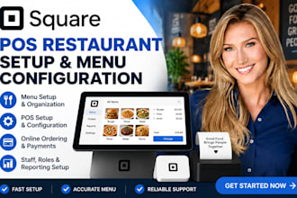set up square pos restaurant menu and configuration