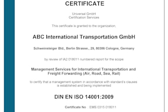 prepare the documentation and certification for iso 9001 qms