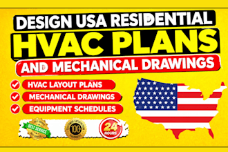 design USA residential hvac plans and mechanical drawings