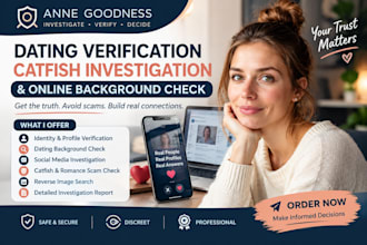 do dating verification, catfish investigation and online background check