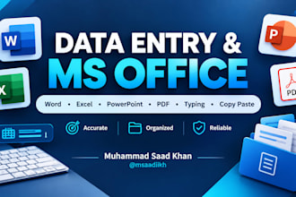 do professional data entry and ms office work