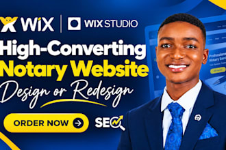 design or redesign notary website notary landing page wix notary website tax