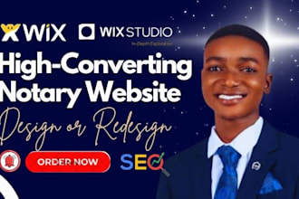 design or redesign notary website notary landing page wix notary website tax
