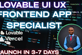be your ai vibe coder for lovable dev frontend UI UX design