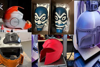 create custom 3d cosplay mask wearable helmet anime stl 3d print and paint mask