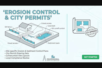 create erosion control plans and city permit drawings