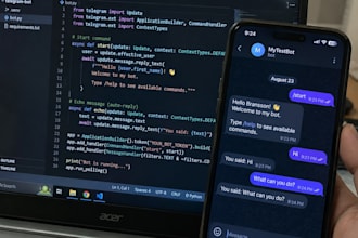 develop a custom telegram bot using python