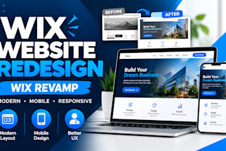 redesign your wix website, revamp wix site and improve its mobile design