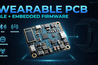 miniaturized wearable pcb with ble and custom embedded firmware
