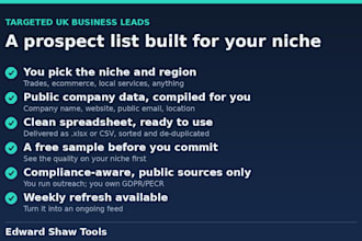 build a targeted UK business leads list for your niche