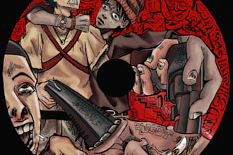 cinematic illustrations inspired by mangas , pop culture