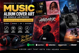 design music album cover art or single artwork for spotify album cover