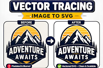 do vector tracing, vectorize image, convert logo to vector quickly