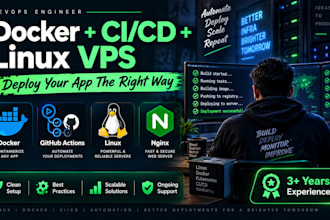 setup docker and deploy your application on linux vps with cicd pipeline