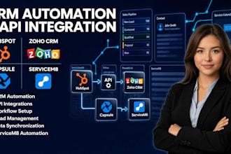 build hubspot zoho crm capsule servicem8 crm automation setup api integrations