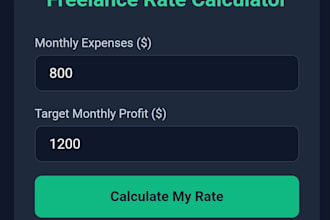 build a custom interactive calculator and micro saas web app