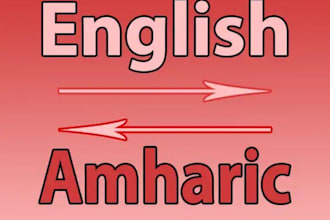 provide english to amharic translation