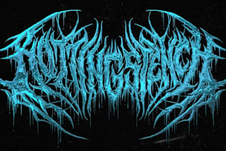 design black slam death metal logo for your band