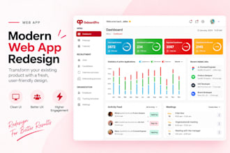 design and redesign modern web apps and dashboards