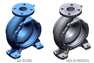 reverse engineer 3d scan and convert stl to solid cad model