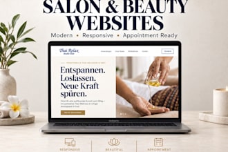 design a modern salon and beauty website