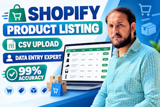 do shopify product listing and CSV bulk upload