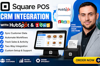 integrate square pos with hubspot and zoho CRM